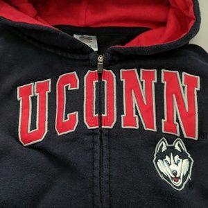 Zip up UConn hoodies
